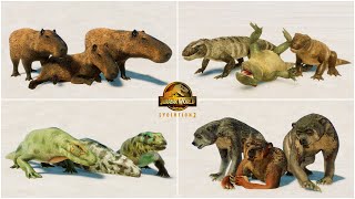 ALL NEW 45 MODDED DINOSAURS AND CREATURES IN JURASSIC WORLD EVOLUTION 2
