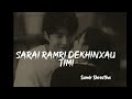 Sarai Ramri Dekhinxau Timi - Samir Shrestha (Lyrics)
