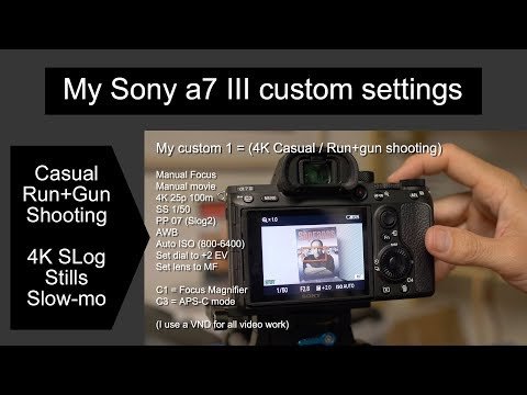 Sony a7iii Custom camera settings - Run+gun / Casual shooting