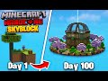 I Survived 100 Days of Skyblock in Minecraft Hardcore