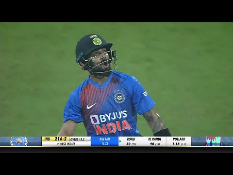 Virat Kohli 70* (29) vs West Indies 3rd T20I 2019 Mumbai (Ball By Ball)
