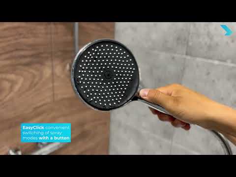 kielle Oudee - Douchekop 130, 3 stralen, EcoSpare, chroom/zwart 20402010E