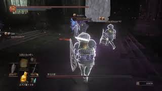 「【DARK SOULS 3】装備重量100％超え縛りカンスト攻略ボス撃破シーン！＃25！教会の槍戦！