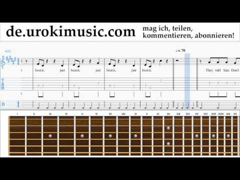 Gitarrenunterricht Michael Jackson - Beat It Noten Lernen Teil#2 um-i995