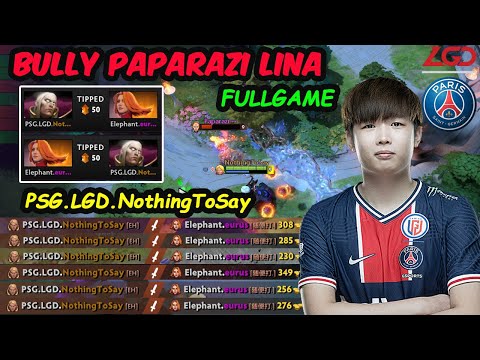 PSG LGD NothingToSay Invoker 12K MMR vs Elephant Eurus (Paparazi)  Lina Perspective Fullgame Dota 2