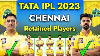 IPL 2023 | CSK Retained Players 2023 | Chennai Super Kings Squad 2023