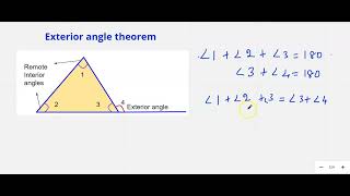 Exterior angle theorem