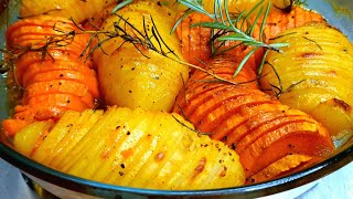 תפוחי אדמה ובטטות בתנור חגיגיים  Potatoes and sweet potatoes in the oven  מטבח בקלי קלות-המותג (ליהי קרויץ - מטבח בקלי קלות) - התמונה מוצגת ישירות מתוך אתר האינטרנט יוטיוב. זכויות היוצרים בתמונה שייכות ליוצרה. קישור קרדיט למקור התוכן נמצא בתוך דף הסרטון