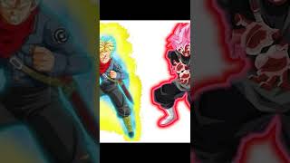 trunks dios falso vs black Goku kaio ken