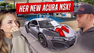 SURPRISING MY FIANCÉE WITH HER NEW ACURA NSX! (she doesn't believe me)