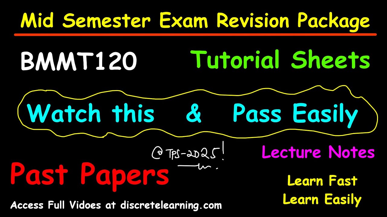 How to pass BMMT120 test 1 EASILY.
