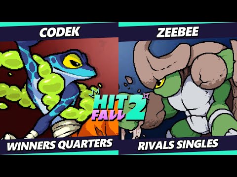 Hitfall 2 - Codek (Ranno) Vs. ZeeBee (Kragg) Rivals of Aether - RoA