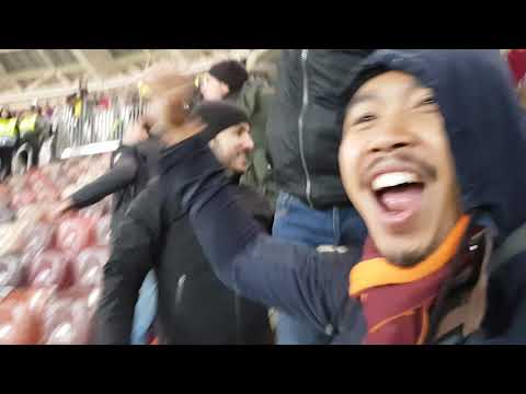Goal Pelegrini, Away Fans Curva. CSKA VS ROMA 1-2