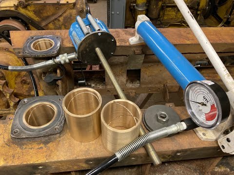 Caterpillar D2 #5J1113 Chassis Rebuild Ep.35: Machining & Installing The Track Frame Bushings
