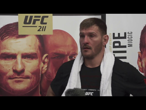 Stipe Miocic Media Scrum at Open Workout