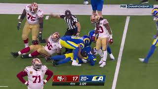 ラムズ　勝敗を決めたDTアーロン・ドナルド のパスラッシュ 　[2021-2022 NFC CP 49ers vs LA]