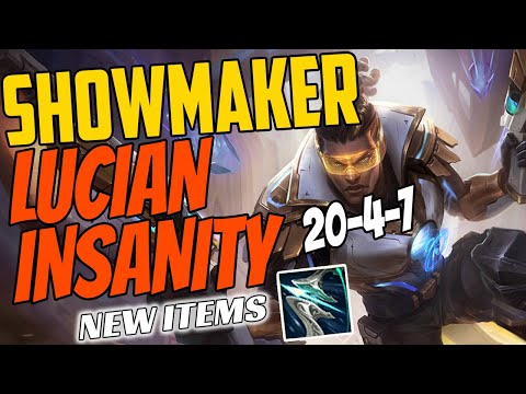 DWG Showmaker Plays LUCIAN Mid vs Ekko Challenger Gameplay New Items Season 11 Galeforce Lucian Insa