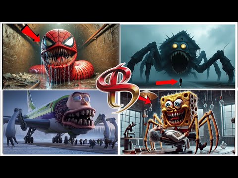 Spiderman vs House Monster vs Buzz Lightyear vs SpongeBob  / TILESHOP.EXE #294