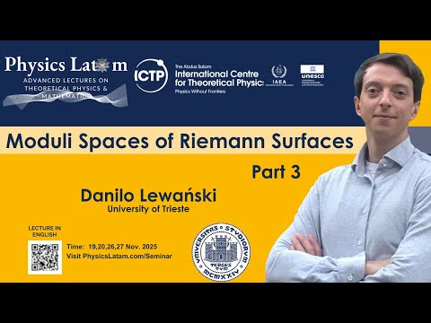 Riemann Surfaces and Their Moduli Spaces - Danilo Lewański  (Part 3)