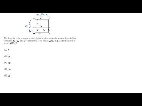 #7 - Area and Algebra, SAT Math Level 1