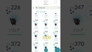 色違い67匹✨ゾロアコミュデイ結果📝個体値チェック‼️#ポケモンgo #pokemongo #pokemongoshorts