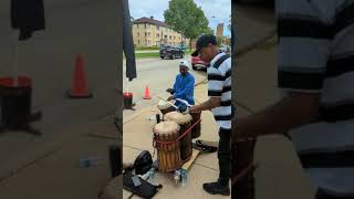 Getting Busy‼️Group of guys jamming p3🎵🎶#drumming African Drums 🪘