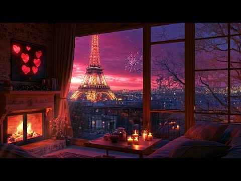 🗼Romantic Paris Loft ❤️ Fireplace, Eiffel Tower & Jazz Music for Valentine's Day