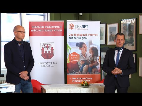 Glasfaser für Cottbus - Spatenstich für Gigabitprojekt der DNS:NET