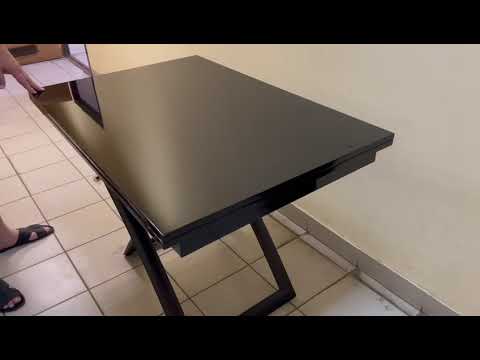 Стол трансформер B 2251-1 чёрный лак глянец