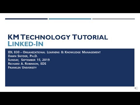 IDL 830   KM Tool Tutorial Robinson Final.