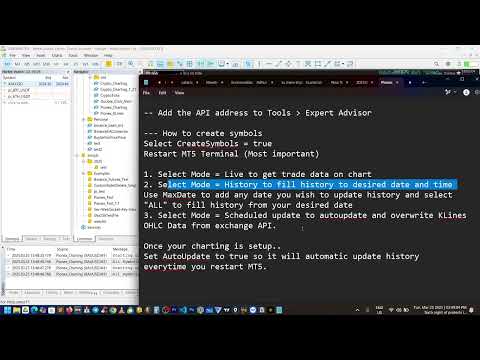 Video Pionex Crypto Data and History for MT5
