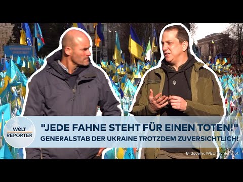 KRIEG IN DER UKRAINE: "Jede Fahne steht für einen Toten!" Generalstab trotzdem zuversichtlich