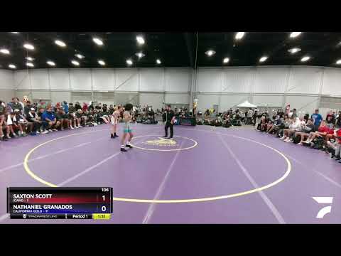 106 Lbs Round 3 (8 Team) - Saxton Scott, Idaho Vs Nathaniel Granados, California Gold A7bd