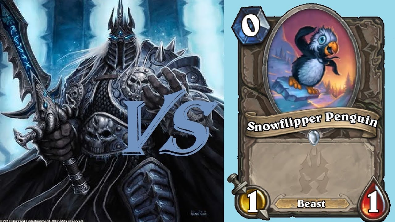 Hearthstone. Снежный прыгвин против Короля-лича