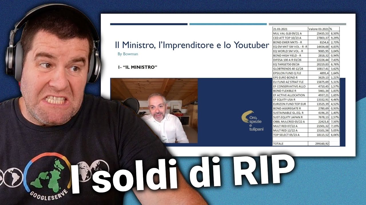 Finalmente qualcuno critica i miei investimenti