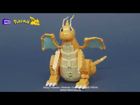 thumbnail video image 2 of Juguete de Construcción MEGA Pokémon Dragonite, 2 of 5