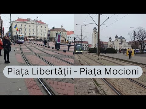Cu tramvaiul din Piata Libertatii pana in Piata Mocioni, Timisoara, Ianuarie 2025