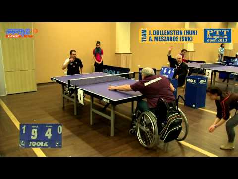 Para Table tennis Open 2013 Eger - J. Dollenstein HUN vs. A. Meszaros SVK wheelchair team match