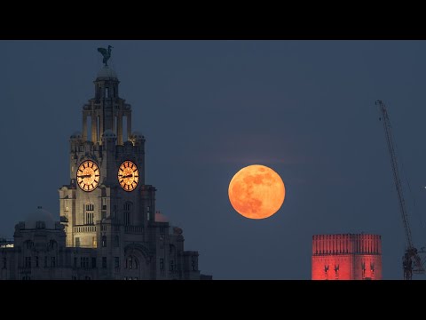 Full Super Moonrise Live from UK!