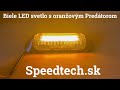 LED svetlo nástenné - biele s oranžovým výstražným svetlom 35W / 10-30V / ECE R65 (236x80x37mm) - Video Youtube
