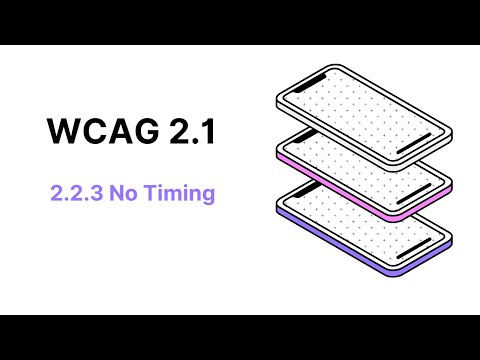 WCAG 2.1 Guideline 2.2.3 No Timing