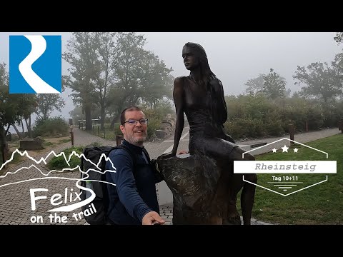 Rheinsteig Tag10+11:  31km Goarshausen bis Lorch über Loreley + Kaub  Königetappe