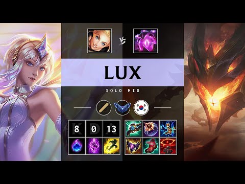 Lux Mid vs Vel'Koz: Perfect KDA, Legendary - KR Diamond Patch 14.24