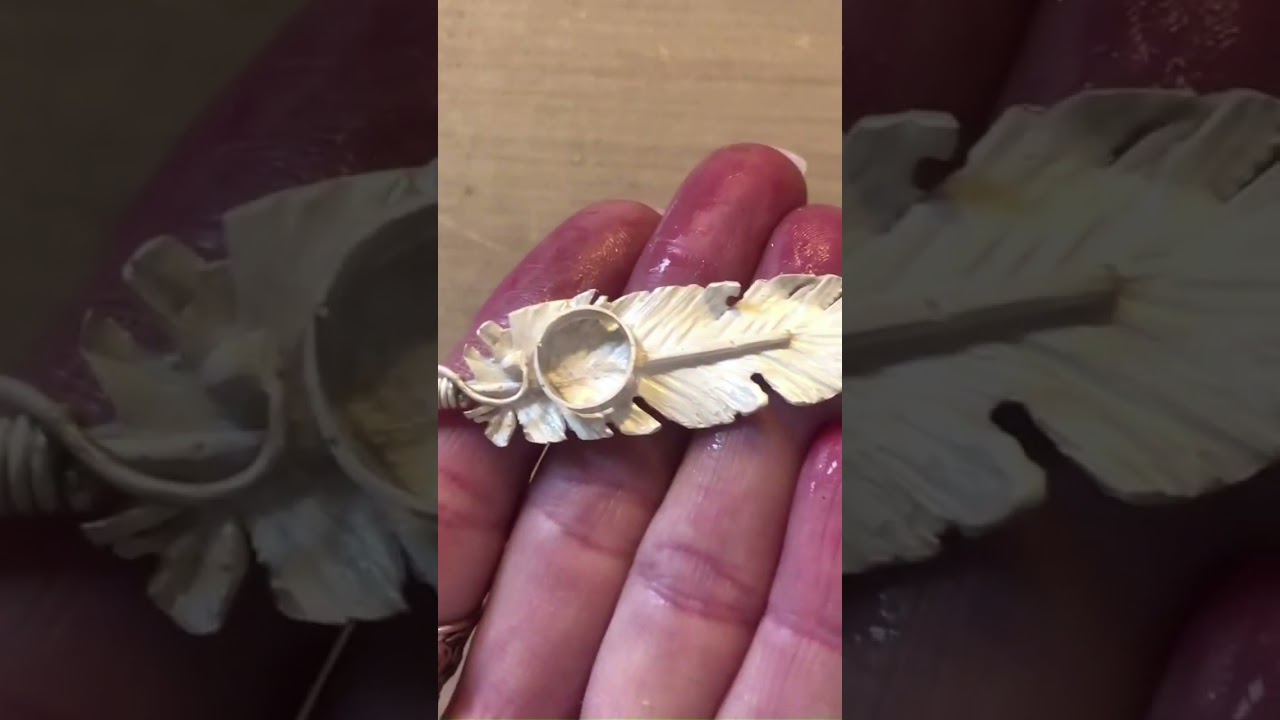 Handmade Silver Feather Pendant & Earring Set #shortsvideo #shorts