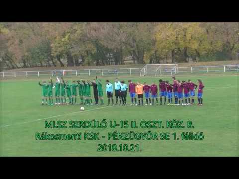 MLSZ SERDÜLŐ U 15 II. OSZT. KÖZ. B  Rákosmenti KSK - PÉNZÜGYŐR SE 1. félidő 2018.10.21.