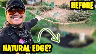 DIY Natural Garden Edges? Fixing & Cleaning the garden bed! Did we succeed? BEFORE & AFTER 🔥