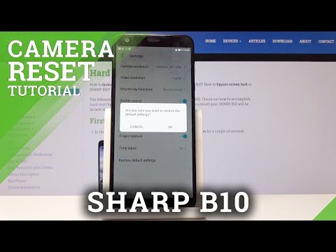 How to Reset Camera Settings on SHARP B10 - Restore Camera Defaults