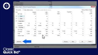 Quick Bid : Program Tabs – Markup Tab