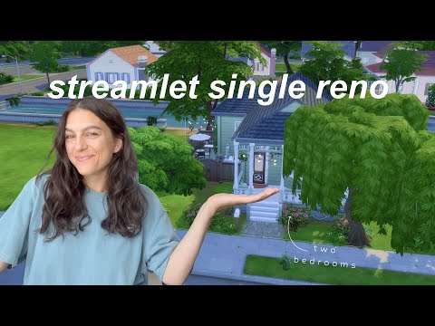 I renovated the streamlet single starter in the sims 4 | base game only