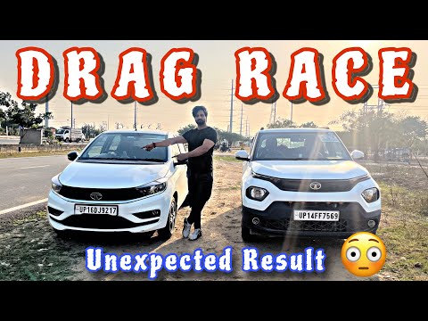 Thumbnail for काँटे की टक्कर 🔥 || Punch Vs Tiago Drag Race ✅ || Unexpected Result by Tata Punch